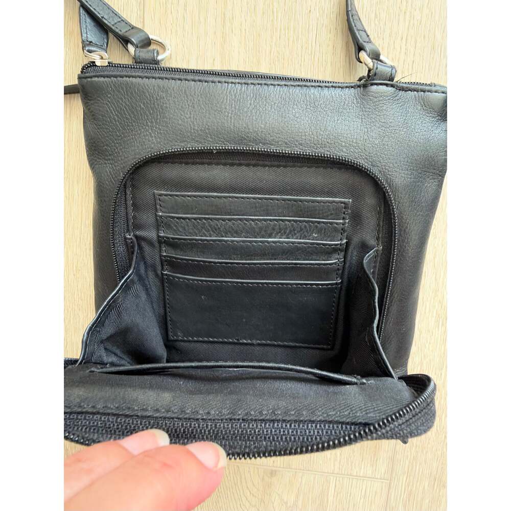 Fossil Black Leather Crossbody Bag with Wallet Organizer Purse - Picture 3 of 10
